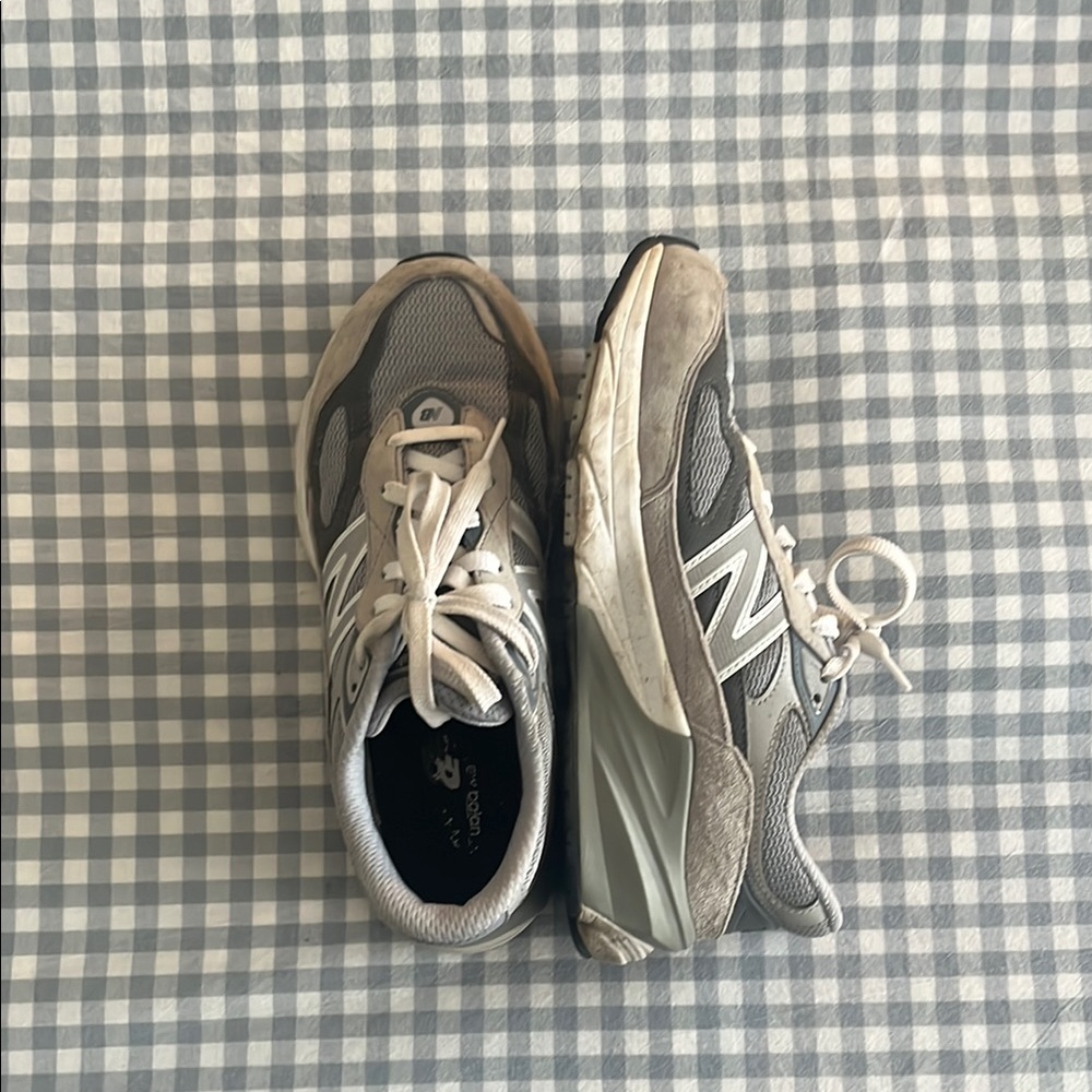 New Balance Gray and White Athletic Shoes